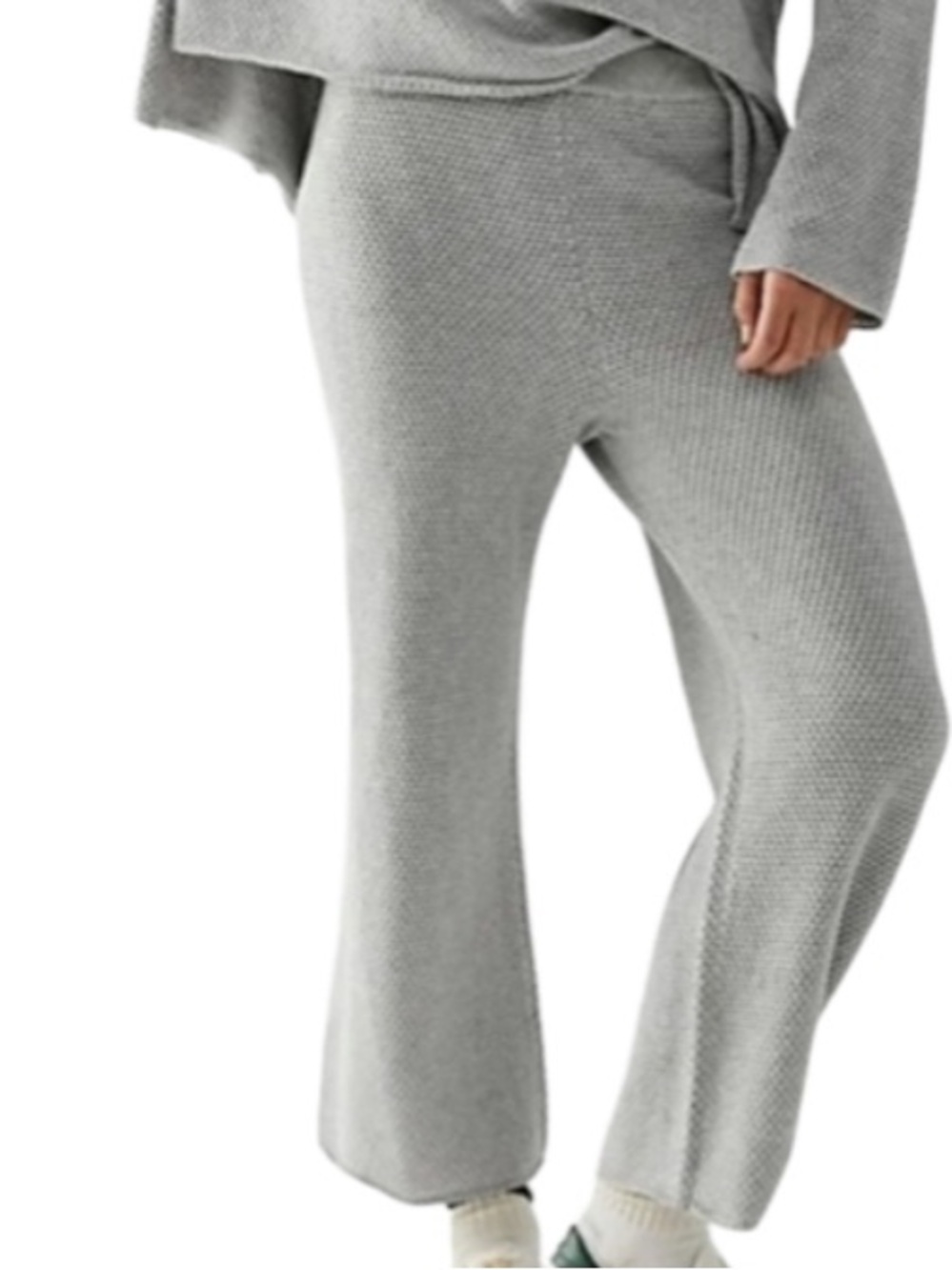 FP Beach Hailee Waffle Knit Pants in Gray